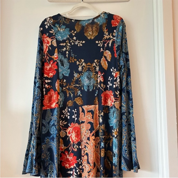 Free People Constance Boho Paisley Jumpsuit SZ S - Picture 4 of 6